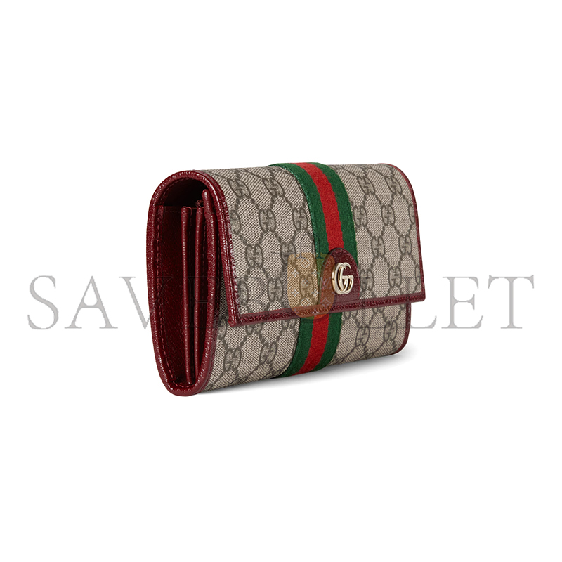 GUCCI OPHIDIA CONTINENTAL WALLET 838485 (19*10*3.5cm)